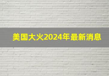 美国大火2024年最新消息