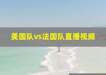 美国队vs法国队直播视频