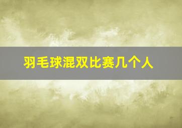 羽毛球混双比赛几个人