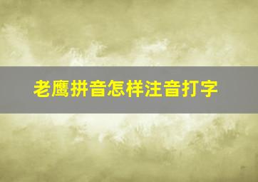 老鹰拼音怎样注音打字