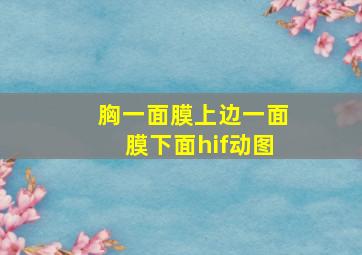 胸一面膜上边一面膜下面hif动图