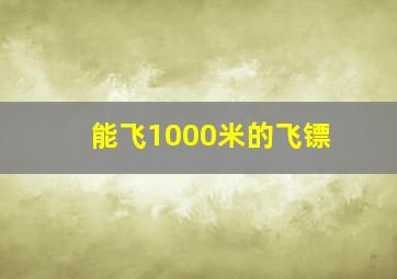 能飞1000米的飞镖