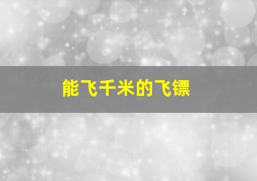 能飞千米的飞镖