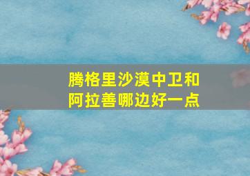 腾格里沙漠中卫和阿拉善哪边好一点