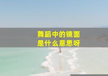 舞蹈中的镜面是什么意思呀