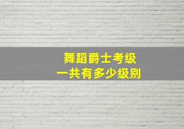 舞蹈爵士考级一共有多少级别