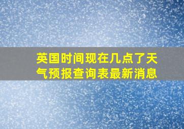 英国时间现在几点了天气预报查询表最新消息