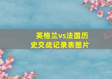 英格兰vs法国历史交战记录表图片