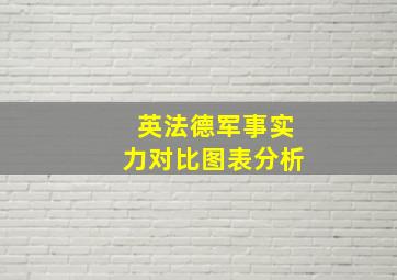 英法德军事实力对比图表分析