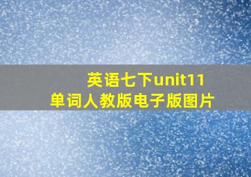 英语七下unit11单词人教版电子版图片