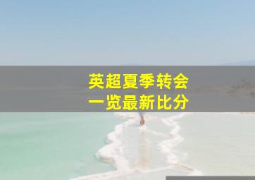 英超夏季转会一览最新比分