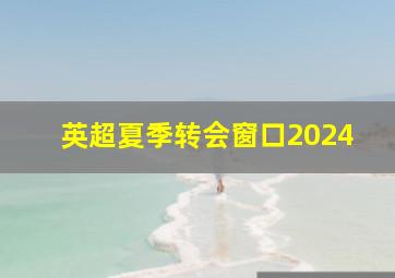 英超夏季转会窗口2024