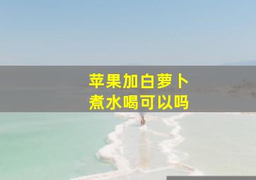 苹果加白萝卜煮水喝可以吗