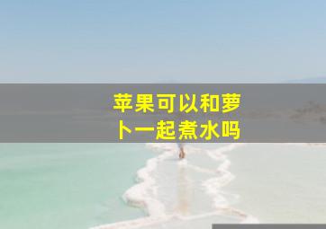 苹果可以和萝卜一起煮水吗