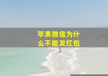 苹果微信为什么不能发红包