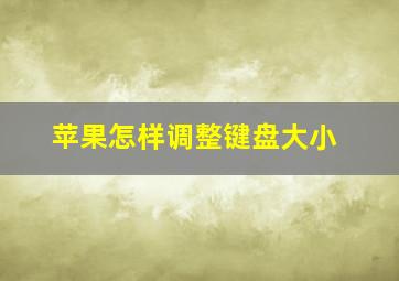 苹果怎样调整键盘大小