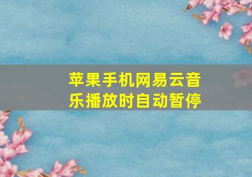 苹果手机网易云音乐播放时自动暂停