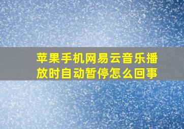 苹果手机网易云音乐播放时自动暂停怎么回事