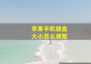 苹果手机键盘大小怎么调整