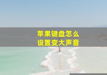 苹果键盘怎么设置变大声音