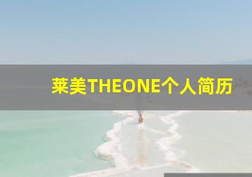 莱美THEONE个人简历