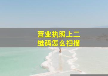 营业执照上二维码怎么扫描