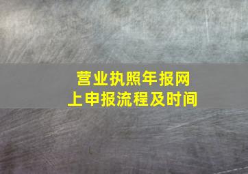 营业执照年报网上申报流程及时间