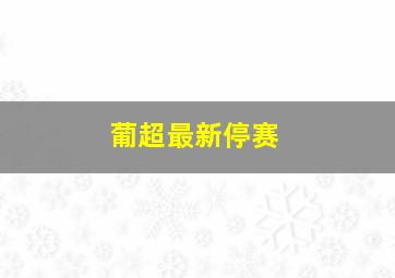 葡超最新停赛