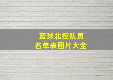 蓝球北控队员名单表图片大全