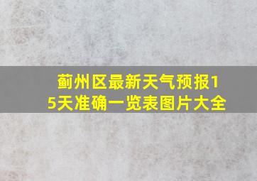 蓟州区最新天气预报15天准确一览表图片大全