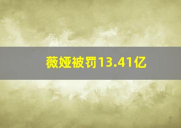 薇娅被罚13.41亿