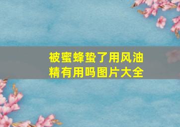 被蜜蜂蛰了用风油精有用吗图片大全