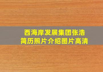 西海岸发展集团张浩简历照片介绍图片高清