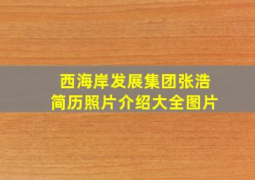 西海岸发展集团张浩简历照片介绍大全图片