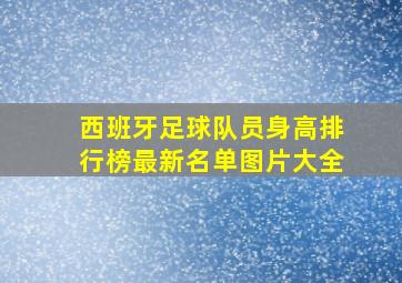 西班牙足球队员身高排行榜最新名单图片大全