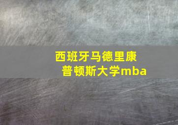 西班牙马德里康普顿斯大学mba