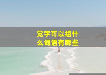 觉字可以组什么词语有哪些