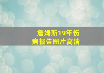 詹姆斯19年伤病报告图片高清