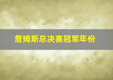 詹姆斯总决赛冠军年份