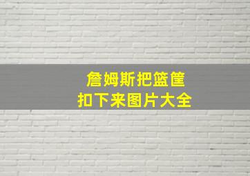 詹姆斯把篮筐扣下来图片大全