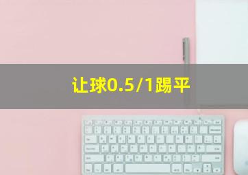 让球0.5/1踢平