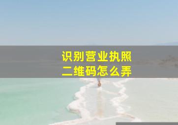 识别营业执照二维码怎么弄