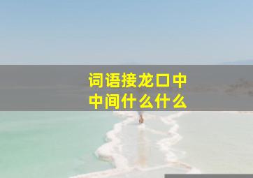 词语接龙口中中间什么什么