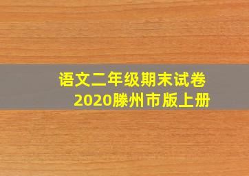 语文二年级期末试卷2020滕州市版上册