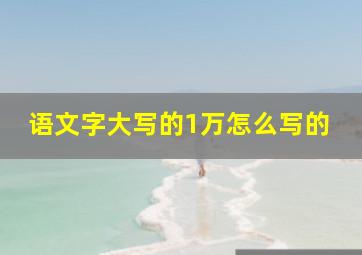 语文字大写的1万怎么写的