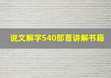 说文解字540部首讲解书籍