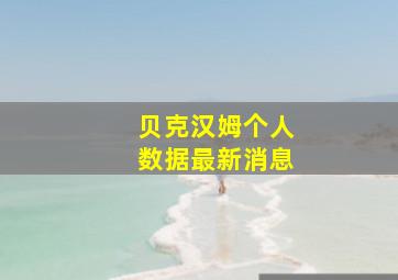 贝克汉姆个人数据最新消息