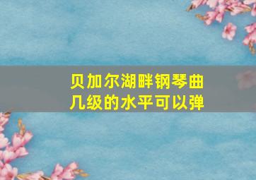 贝加尔湖畔钢琴曲几级的水平可以弹