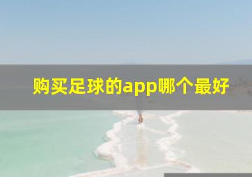 购买足球的app哪个最好