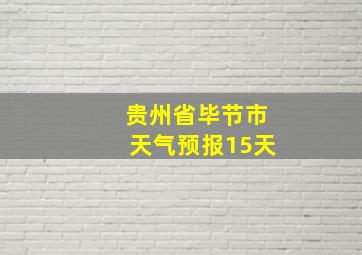 贵州省毕节市天气预报15天